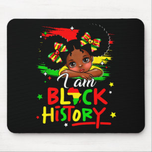 Alfombrilla De Ratón Soy niña de la historia negra afro Principe poca m