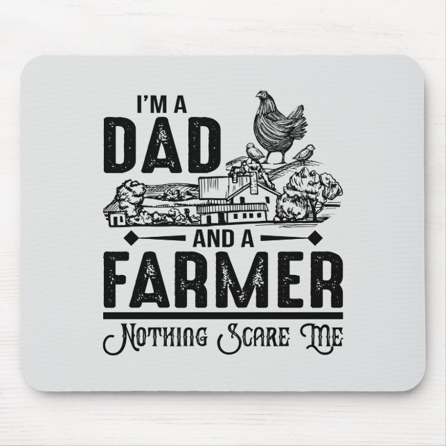 Alfombrilla De Ratón Soy papá y agricultor | Agricultura (Frente)