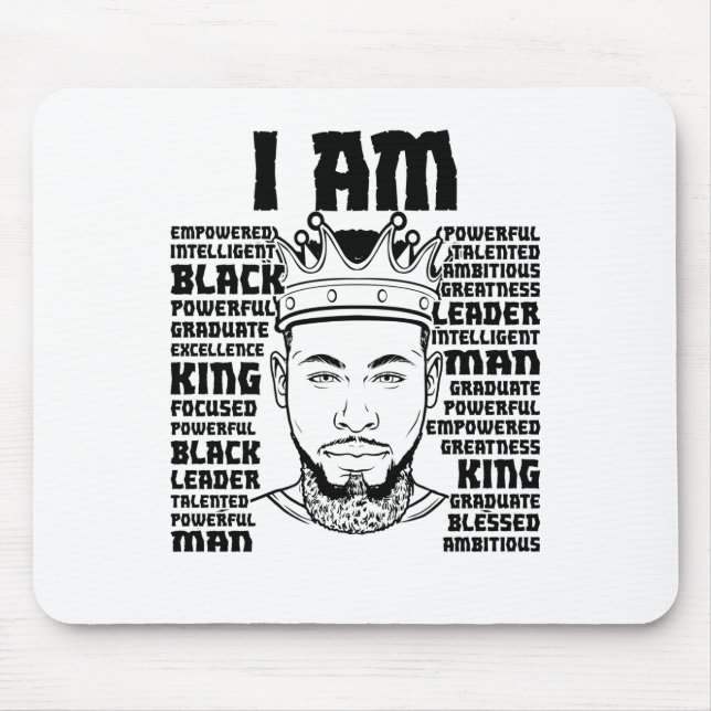 Alfombrilla De Ratón Soy Rey Negro Hombres Cristianos Padre Hijo (Frente)