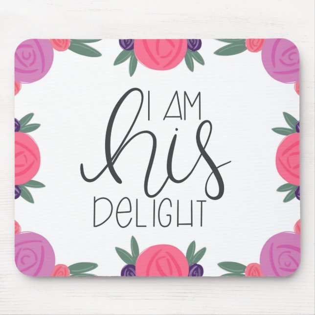 Alfombrilla De Ratón Soy Su Luminoso Florals Mousepad (Frente)