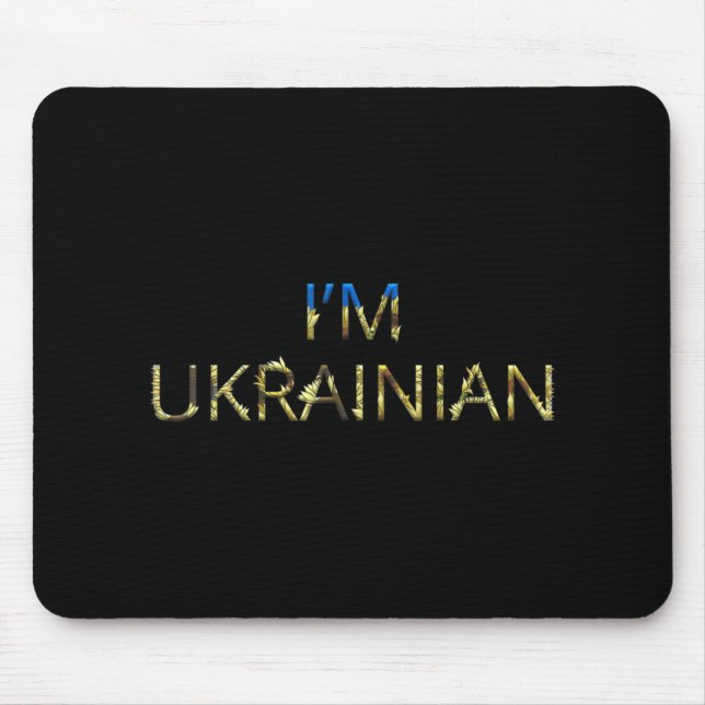 Alfombrilla De Ratón Soy ucraniano Ucrania, retro de girasol, ucraniano (Frente)