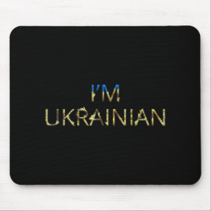Alfombrilla De Ratón Soy ucraniano Ucrania, retro de girasol, ucraniano