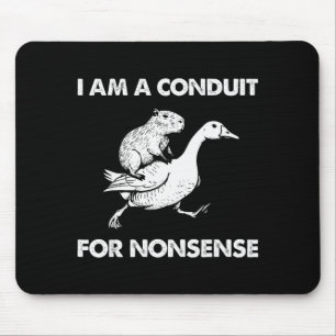 Alfombrilla De Ratón Soy un conducto para el meme de ganso capybara sin