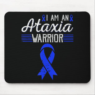 Alfombrilla De Ratón Soy Un Guerrero Ataxia Conciencia De Cinta Azul T-