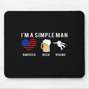 Alfombrilla De Ratón Soy Un Hombre Sencillo La Cerveza Norteamericana S