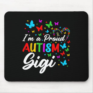 Alfombrilla De Ratón Soy un orgulloso autismo Gigi Autism Awareness Rib