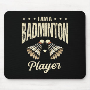 Alfombrilla De Ratón Soy Un Transbordador De Racket Player De Badminton