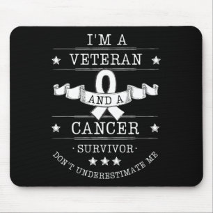 Alfombrilla De Ratón Soy un veterano y un sobreviviente de cáncer que s