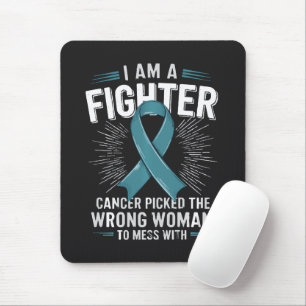 Alfombrilla De Ratón Soy una luchadora el cáncer eligió a la mujer equi
