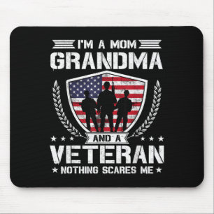 Alfombrilla De Ratón Soy una mamá, abuela y veterana nada me supera