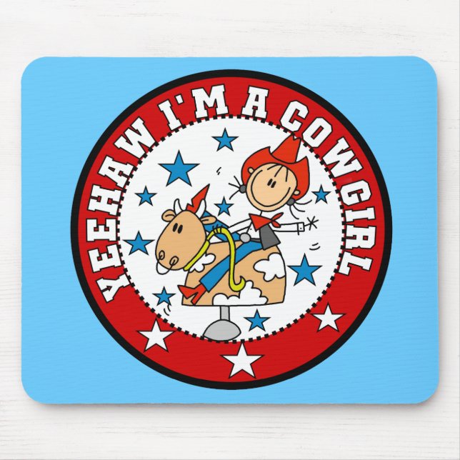 Alfombrilla De Ratón Soy una vaquera Mousepad (Frente)