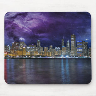 Alfombrilla De Ratón Spacey Chicago Skyline