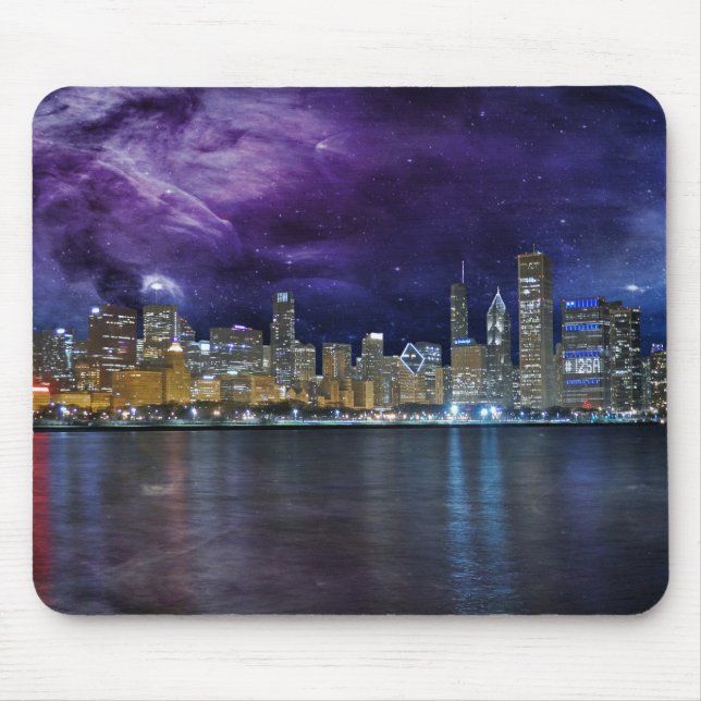 Alfombrilla De Ratón Spacey Chicago Skyline (Frente)
