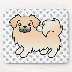 Alfombrilla De Ratón Spaniel Tibetano Crema Perro De Dibujos Animados L