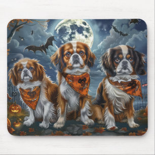 Alfombrilla De Ratón Spaniel Tibetano Halloween Espeluznante