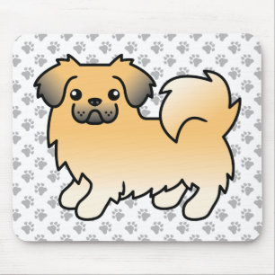 Alfombrilla De Ratón Spaniel Tibetano Sable Cervatillo Perro De Dibujos