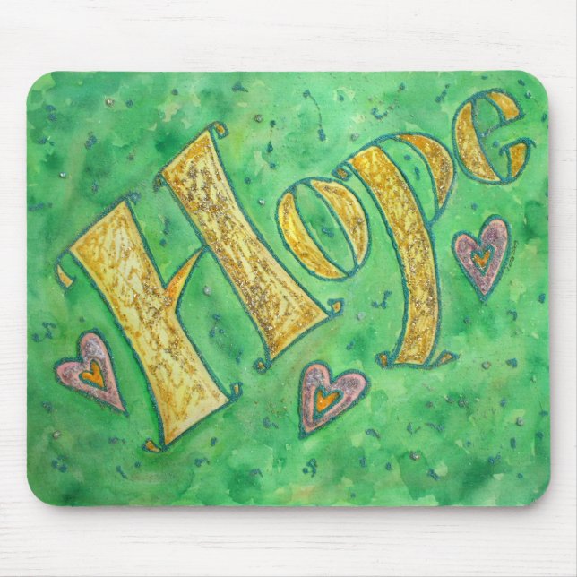 Alfombrilla De Ratón Sparkle Hope Word Art Custom Design Mousepad (Frente)