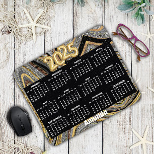 Alfombrilla De Ratón Sparkle Purpurina girly mármol arte gris oro 2025