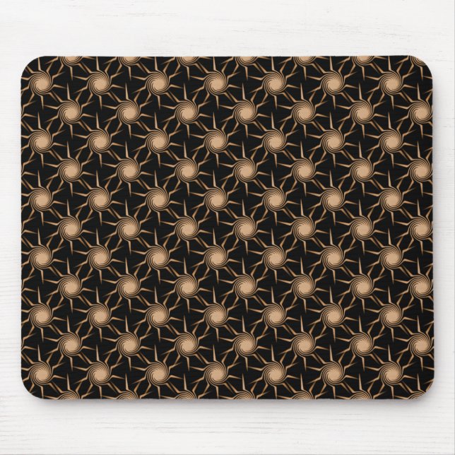 Alfombrilla De Ratón Sparkling Gold Swirling Suns Mousepad (Frente)