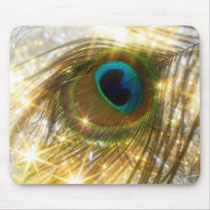 Alfombrilla De Ratón Sparkling Peacock Feather Mousepad