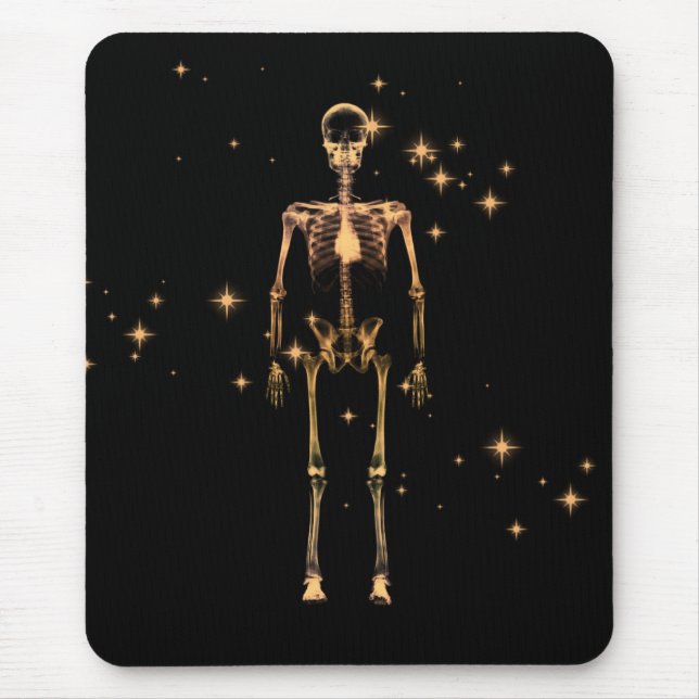 Alfombrilla De Ratón Sparkling X-Ray Skeleton - Naranja (Frente)