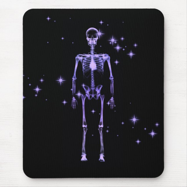 Alfombrilla De Ratón Sparkling X-Ray Skeleton - Púrpura (Frente)