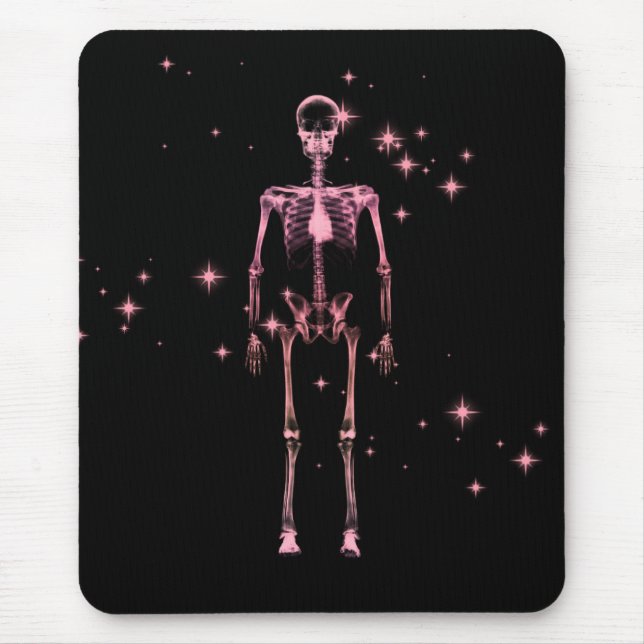 Alfombrilla De Ratón Sparkling X-Ray Skeleton - Rojo (Frente)