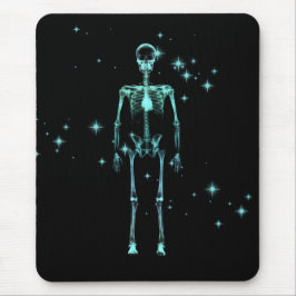 Alfombrilla De Ratón Sparkling X-Ray Skeleton - Verde azulado