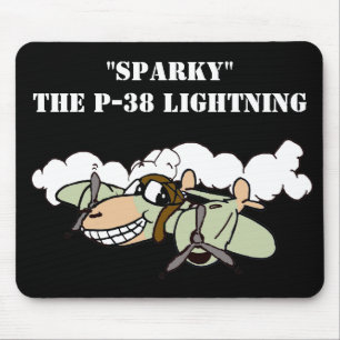 Alfombrilla De Ratón "Sparky" el Personalizado Lightning P-38