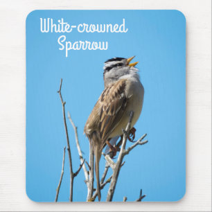 Alfombrilla De Ratón Sparrow con corona blanca