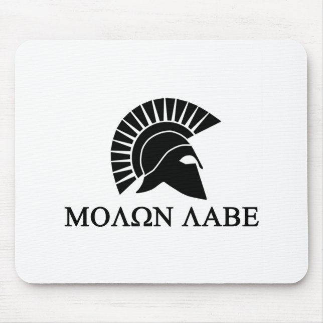 Alfombrilla De Ratón Spartan Helmet Molon Labe (Frente)