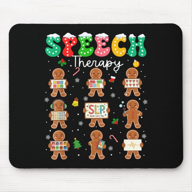 Alfombrilla De Ratón Speech Therapy Christmas Slp Therapy Cookies Ginge (Frente)
