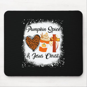 Alfombrilla De Ratón Spice De Calabaza Y Coffre Del Corazón Del Leopard