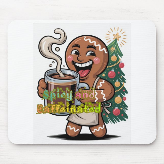 Alfombrilla De Ratón Spicy and Caffeinated (Frente)
