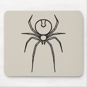 Alfombrilla De Ratón Spider - Blanco óseo y negro mural