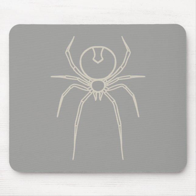 Alfombrilla De Ratón Spider - Gris fantasma y blanco óseo (Frente)