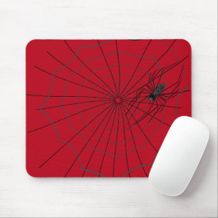 Alfombrilla De Ratón Spider Web Mousepad, rojo oscuro