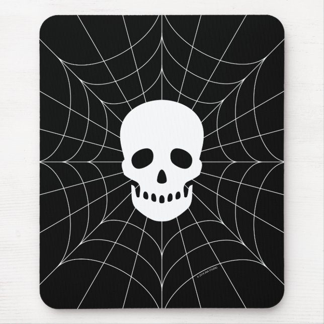 Alfombrilla De Ratón Spiderweb Skull (Frente)