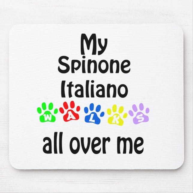 Alfombrilla De Ratón Spinone Italiano Walks Design (Frente)