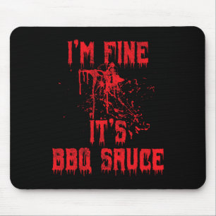Alfombrilla De Ratón Splatter de sangre - Soy Fina Salsa Bbq Graciosa H