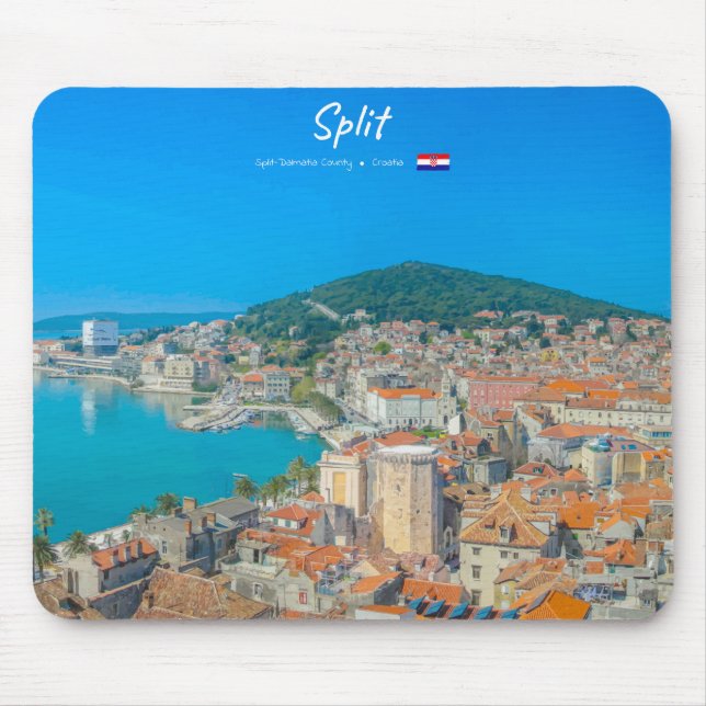 Alfombrilla De Ratón Split, Croacia - Ciudad Costera (Frente)