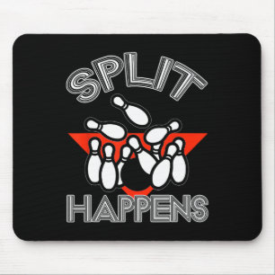 Alfombrilla De Ratón Split Happens Bowling Shirt Funny Spare Ball Team