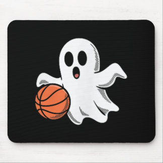Alfombrilla De Ratón Spooky Ghost Playing Basketball Retro Halloween Co