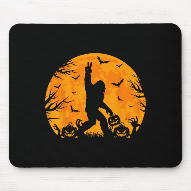 Alfombrilla De Ratón Spooky Halloween Bigfoot Pumpkin Funny Halloween S (Frente)