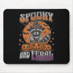 Alfombrilla De Ratón Spooky Y Feral Groovy Para Los Amantes De Raccoon