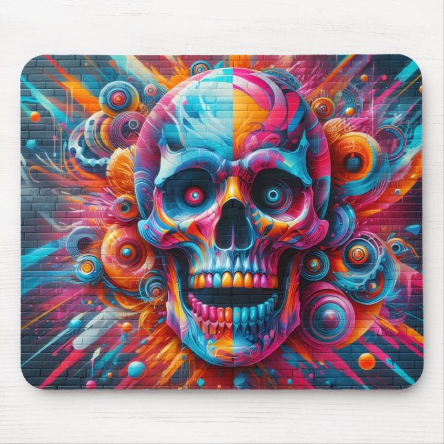 Alfombrilla De Ratón Spray Paint Skull (Frente)