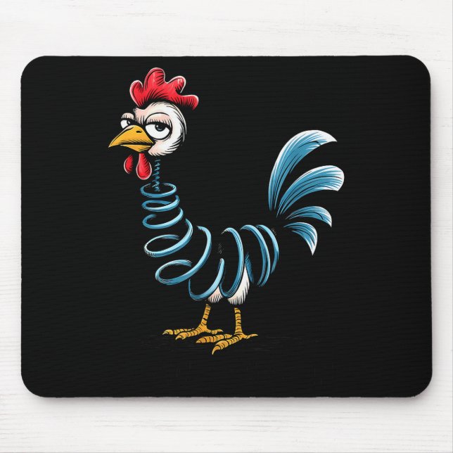 Alfombrilla De Ratón Spring Chicken Chicken On Go Stick Funny Chicken  (Frente)