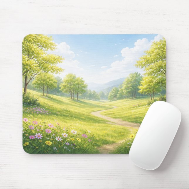 Alfombrilla De Ratón Spring Meadow Nature Mouse Pad (Con ratón)