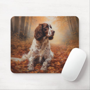 Alfombrilla De Ratón Springer Spaniel en otoño inspira caída de hojas