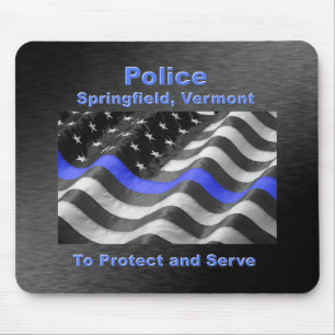 Alfombrilla De Ratón Springfield, Vermont. Policía